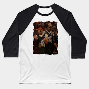 Allen Iverson and Michael Jordan, in NBA All-Star Practice Baseball T-Shirt